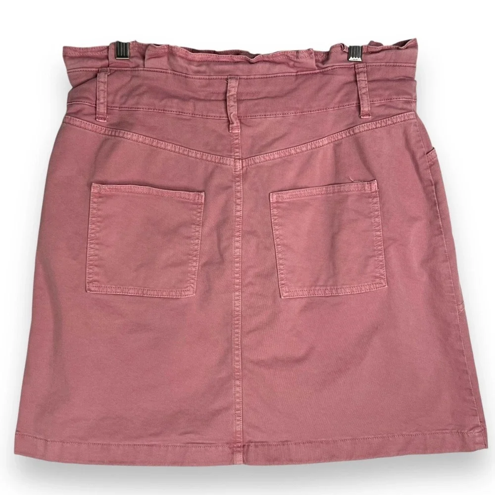 Boden Mauve Pink‎ Utility Chino Skirt High Waist Paper Bag Pockets Cotton 12